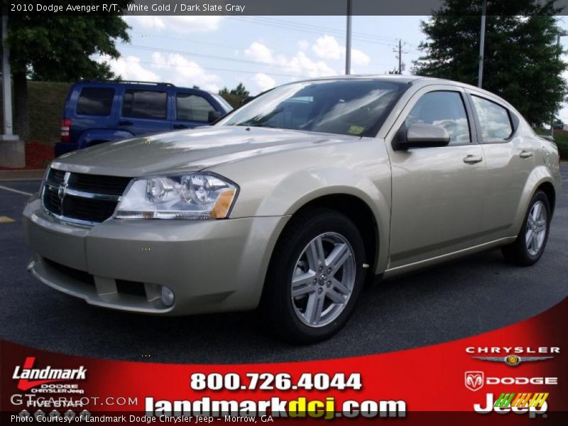 White Gold / Dark Slate Gray 2010 Dodge Avenger R/T