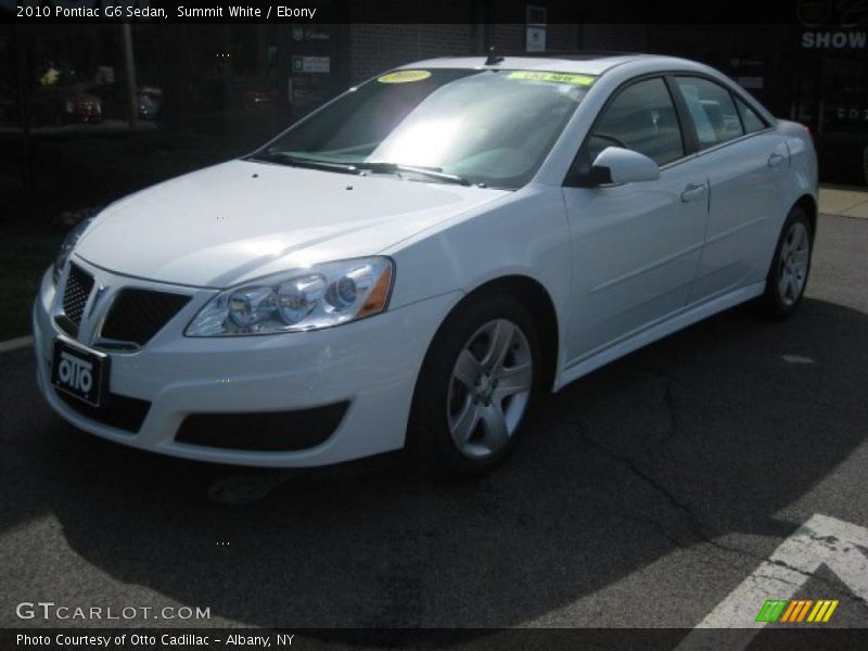 Summit White / Ebony 2010 Pontiac G6 Sedan