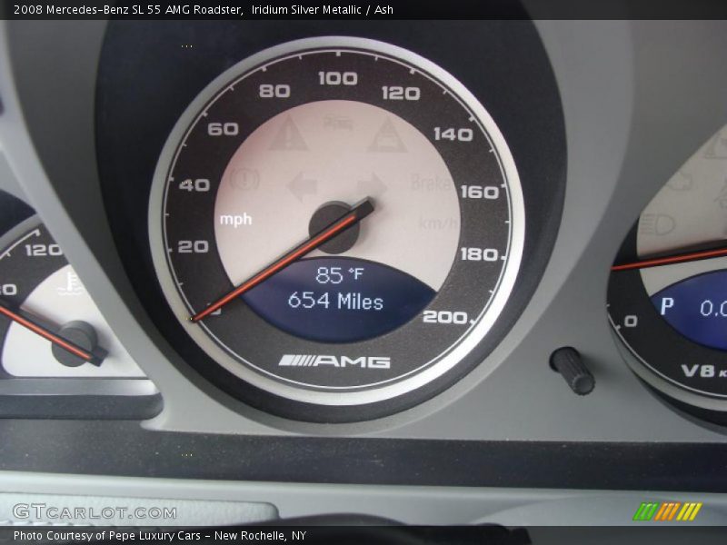 Iridium Silver Metallic / Ash 2008 Mercedes-Benz SL 55 AMG Roadster