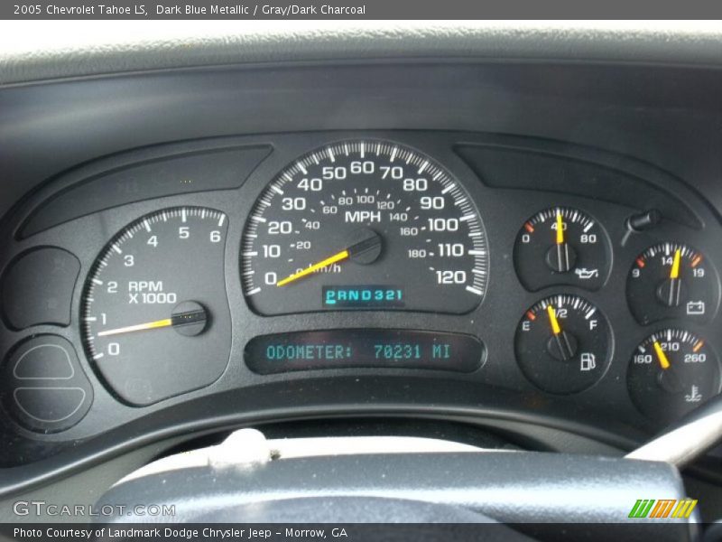 Dark Blue Metallic / Gray/Dark Charcoal 2005 Chevrolet Tahoe LS