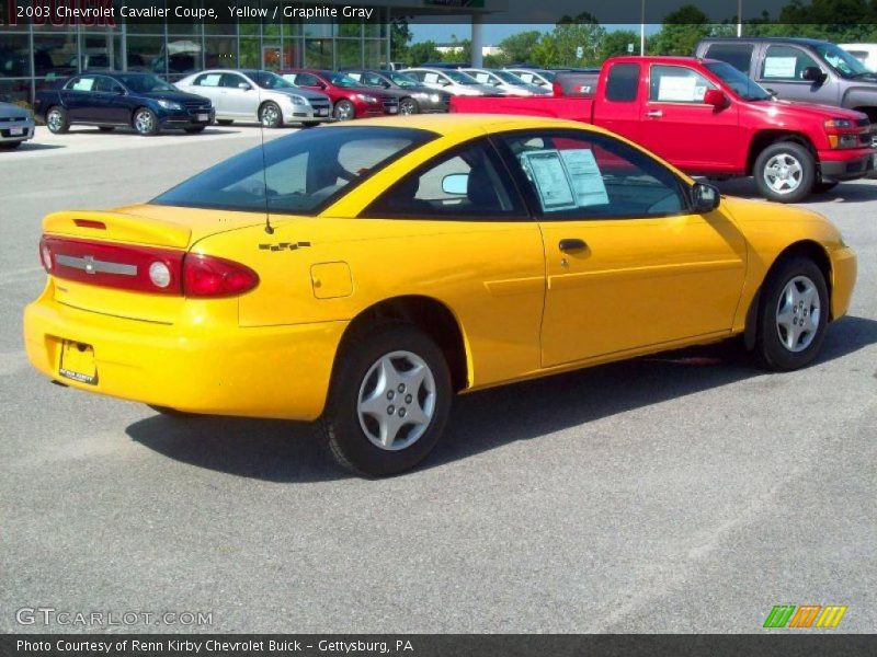 Yellow / Graphite Gray 2003 Chevrolet Cavalier Coupe