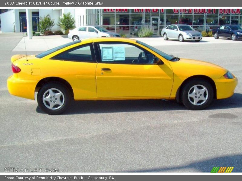 Yellow / Graphite Gray 2003 Chevrolet Cavalier Coupe