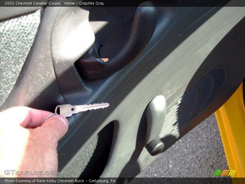 Yellow / Graphite Gray 2003 Chevrolet Cavalier Coupe