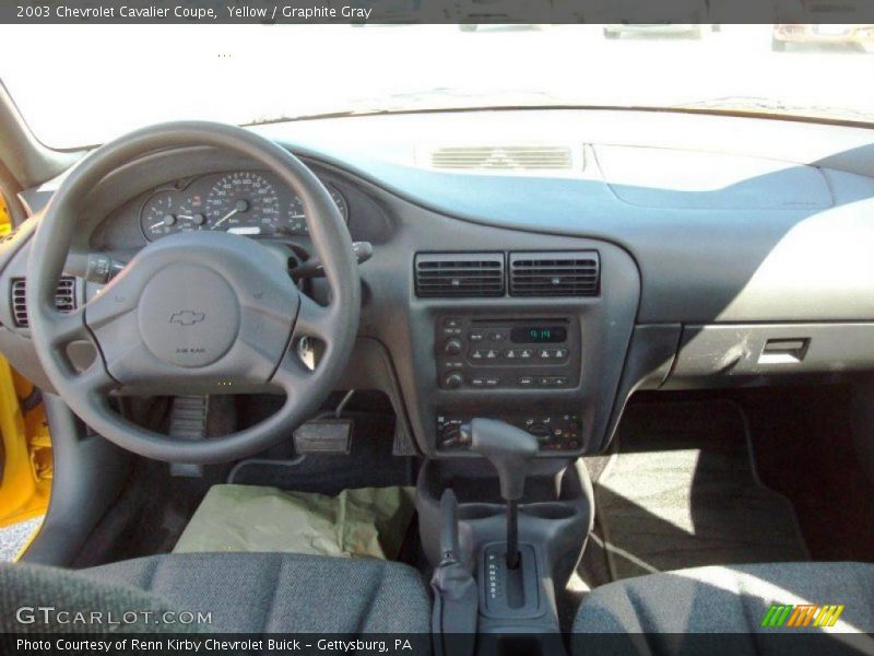 Yellow / Graphite Gray 2003 Chevrolet Cavalier Coupe