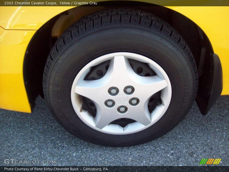Yellow / Graphite Gray 2003 Chevrolet Cavalier Coupe