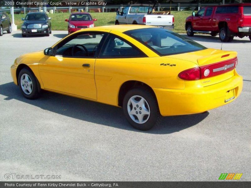 Yellow / Graphite Gray 2003 Chevrolet Cavalier Coupe