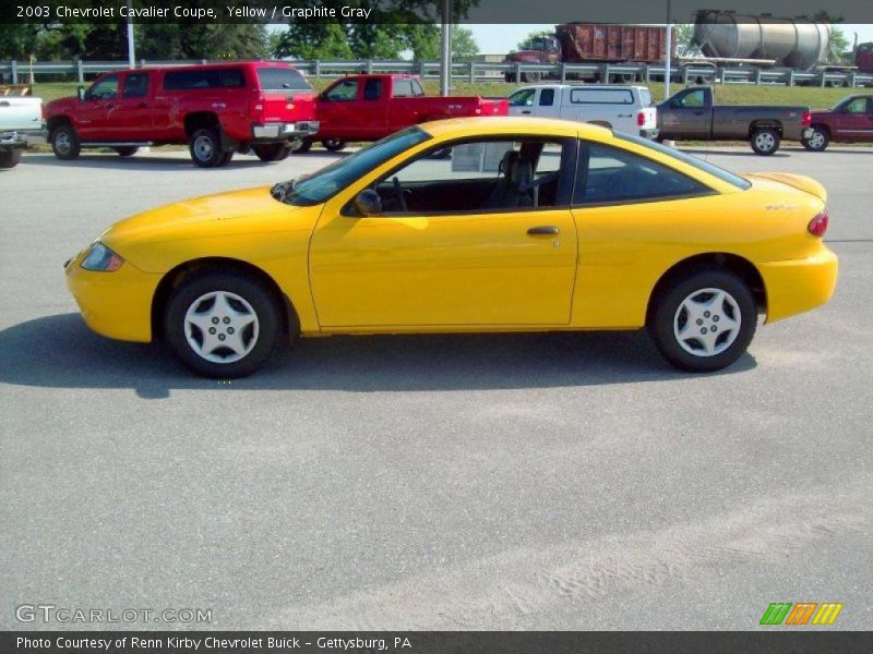 Yellow / Graphite Gray 2003 Chevrolet Cavalier Coupe