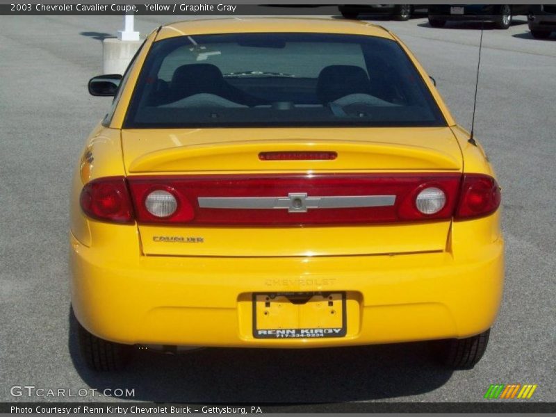 Yellow / Graphite Gray 2003 Chevrolet Cavalier Coupe
