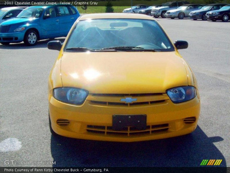 Yellow / Graphite Gray 2003 Chevrolet Cavalier Coupe
