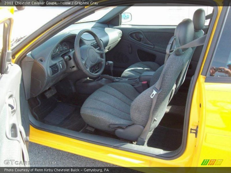 Yellow / Graphite Gray 2003 Chevrolet Cavalier Coupe