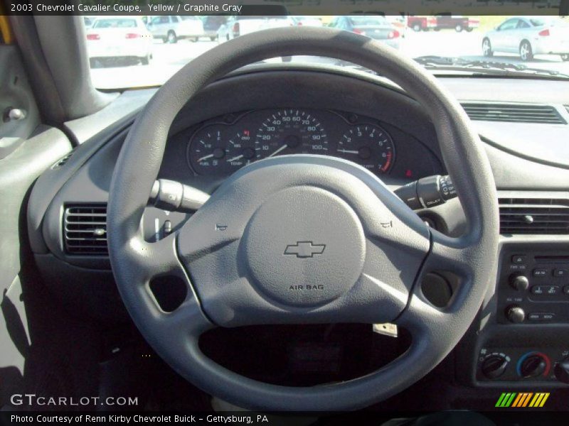 Yellow / Graphite Gray 2003 Chevrolet Cavalier Coupe