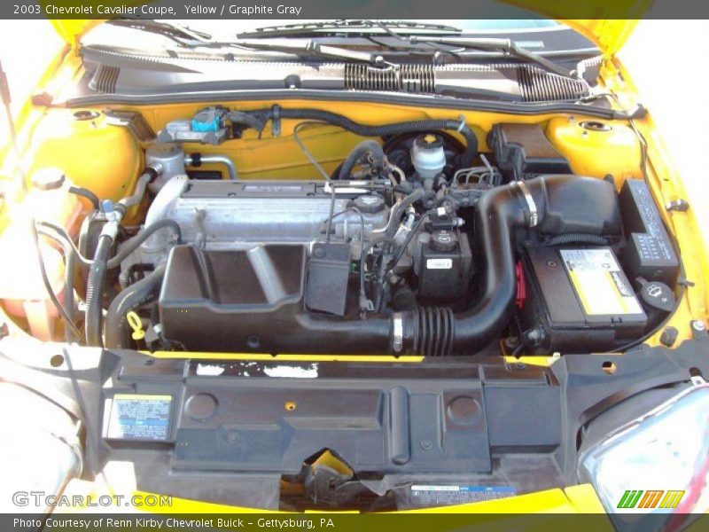 Yellow / Graphite Gray 2003 Chevrolet Cavalier Coupe