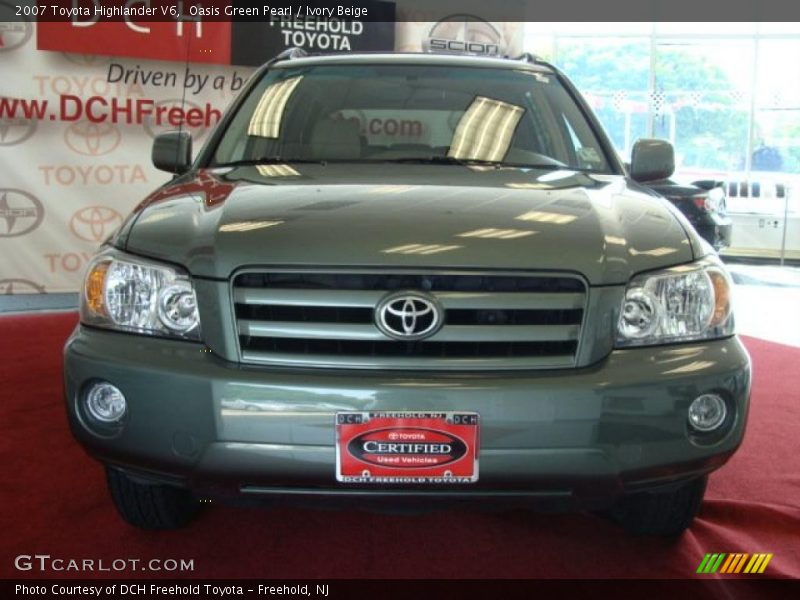 Oasis Green Pearl / Ivory Beige 2007 Toyota Highlander V6