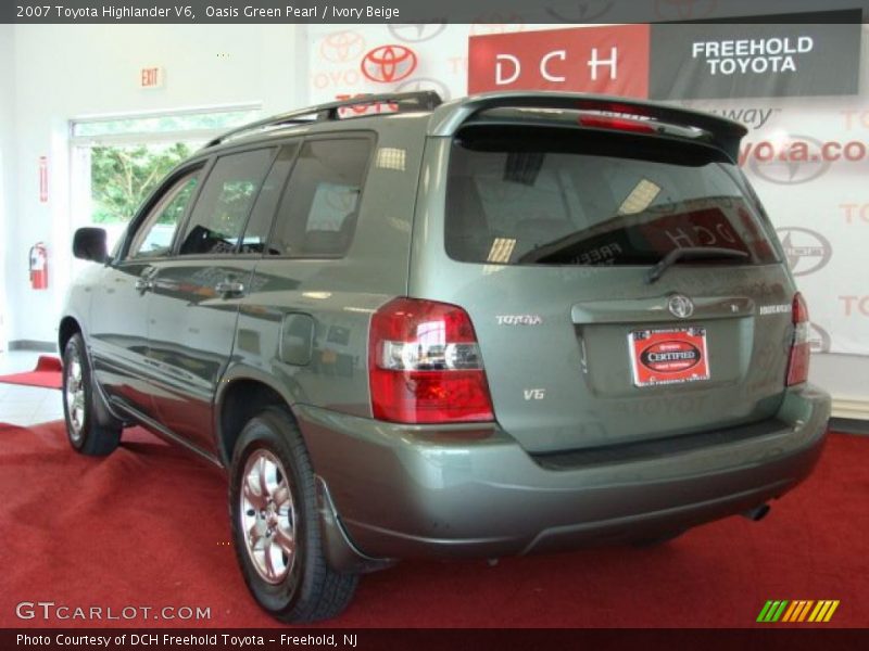 Oasis Green Pearl / Ivory Beige 2007 Toyota Highlander V6