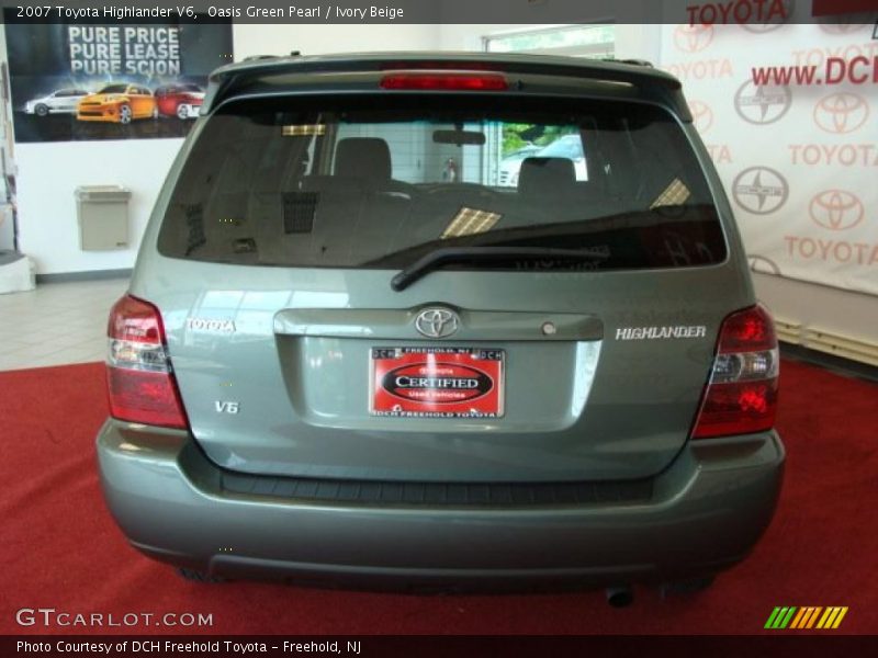 Oasis Green Pearl / Ivory Beige 2007 Toyota Highlander V6