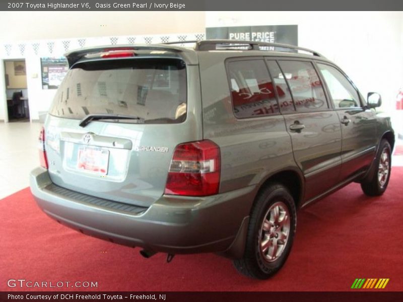 Oasis Green Pearl / Ivory Beige 2007 Toyota Highlander V6