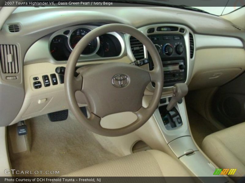 Oasis Green Pearl / Ivory Beige 2007 Toyota Highlander V6