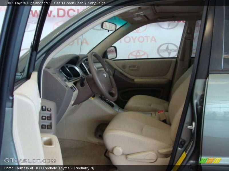 Oasis Green Pearl / Ivory Beige 2007 Toyota Highlander V6