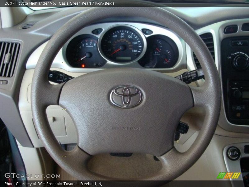Oasis Green Pearl / Ivory Beige 2007 Toyota Highlander V6