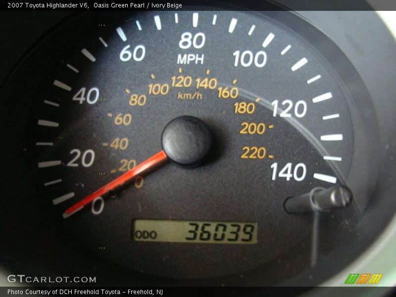 Oasis Green Pearl / Ivory Beige 2007 Toyota Highlander V6
