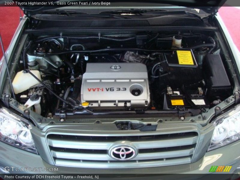 Oasis Green Pearl / Ivory Beige 2007 Toyota Highlander V6