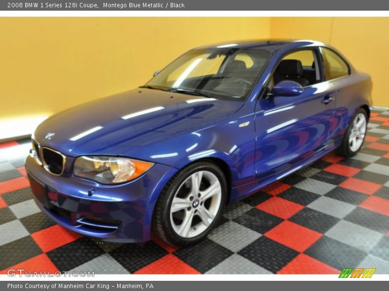 Montego Blue Metallic / Black 2008 BMW 1 Series 128i Coupe