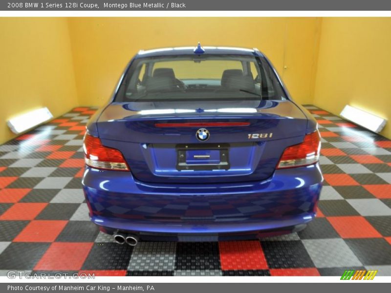 Montego Blue Metallic / Black 2008 BMW 1 Series 128i Coupe