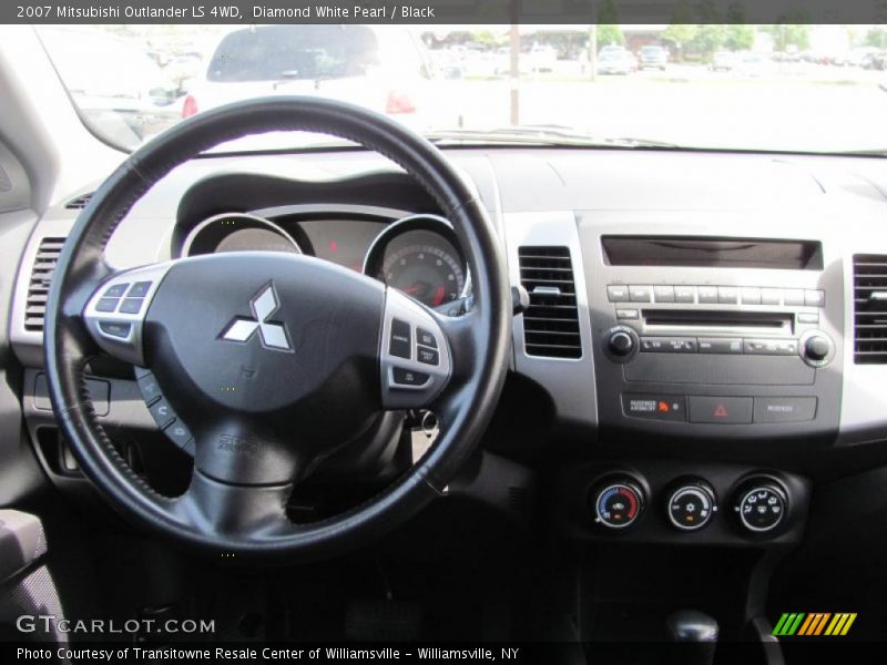 Diamond White Pearl / Black 2007 Mitsubishi Outlander LS 4WD