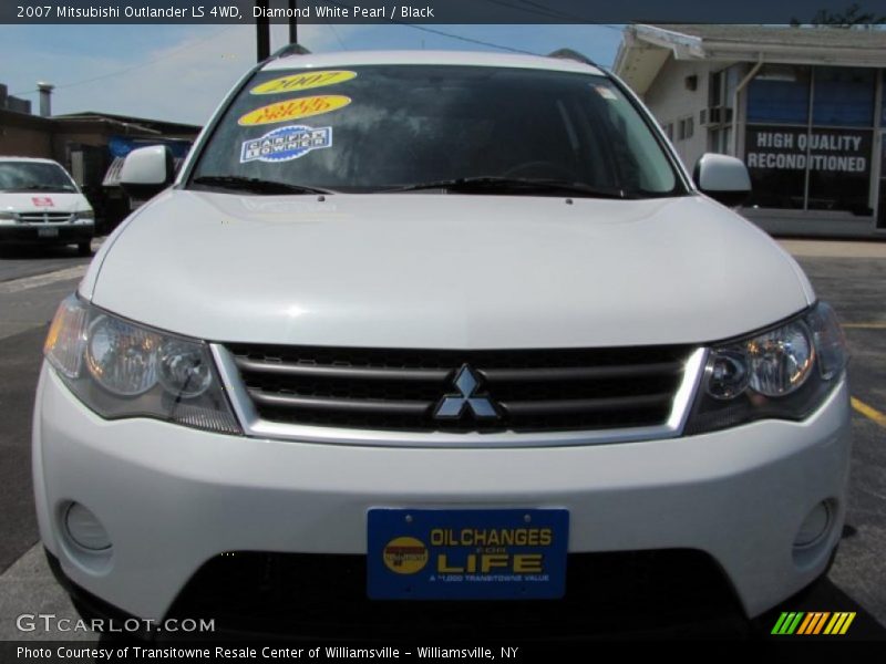 Diamond White Pearl / Black 2007 Mitsubishi Outlander LS 4WD