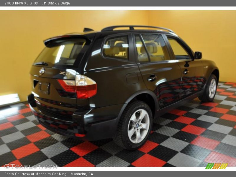 Jet Black / Beige 2008 BMW X3 3.0si