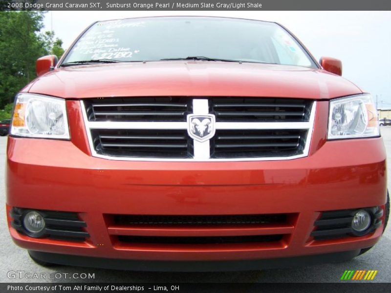 Sunburst Orange Pearl / Medium Slate Gray/Light Shale 2008 Dodge Grand Caravan SXT