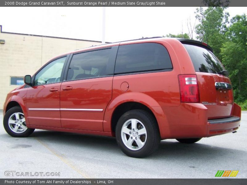 Sunburst Orange Pearl / Medium Slate Gray/Light Shale 2008 Dodge Grand Caravan SXT