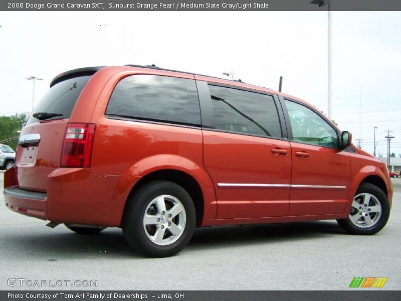 Sunburst Orange Pearl / Medium Slate Gray/Light Shale 2008 Dodge Grand Caravan SXT