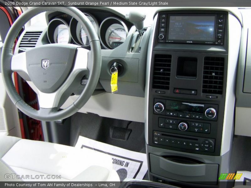 Sunburst Orange Pearl / Medium Slate Gray/Light Shale 2008 Dodge Grand Caravan SXT