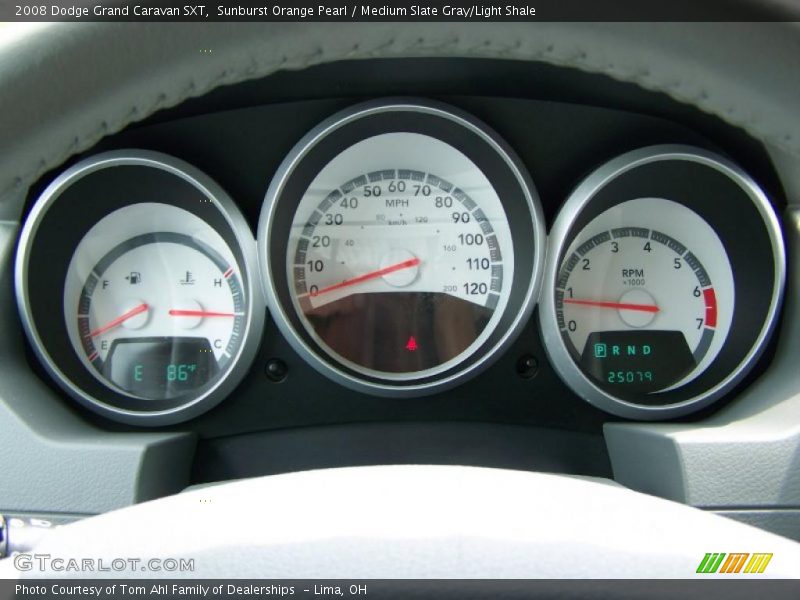 Sunburst Orange Pearl / Medium Slate Gray/Light Shale 2008 Dodge Grand Caravan SXT