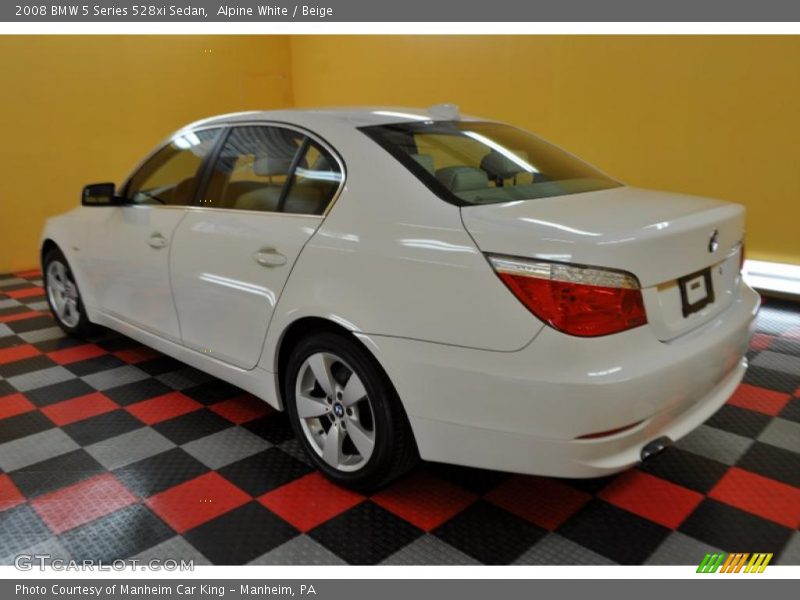 Alpine White / Beige 2008 BMW 5 Series 528xi Sedan