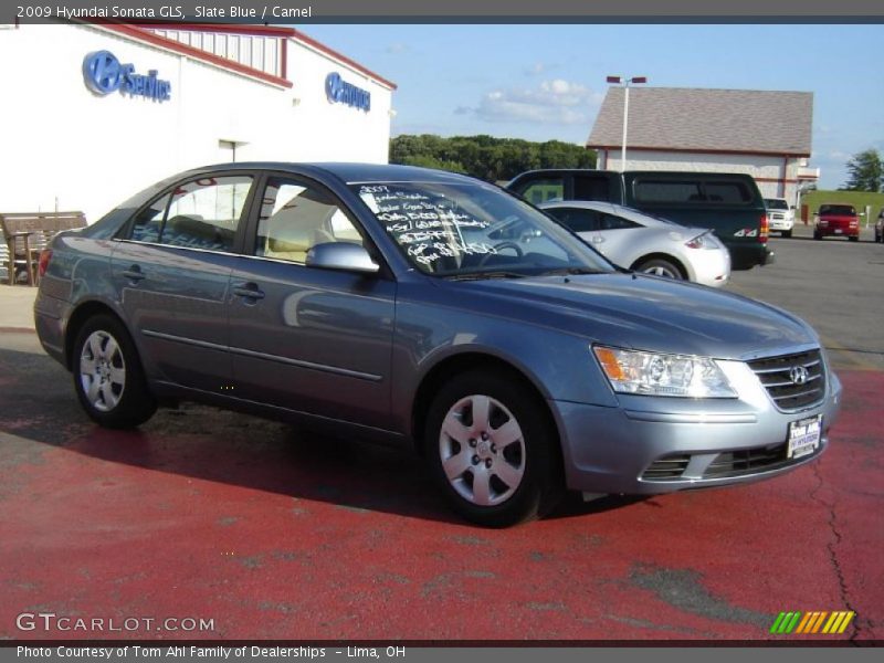 Slate Blue / Camel 2009 Hyundai Sonata GLS
