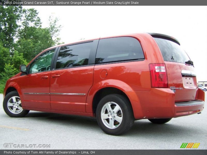 Sunburst Orange Pearl / Medium Slate Gray/Light Shale 2008 Dodge Grand Caravan SXT