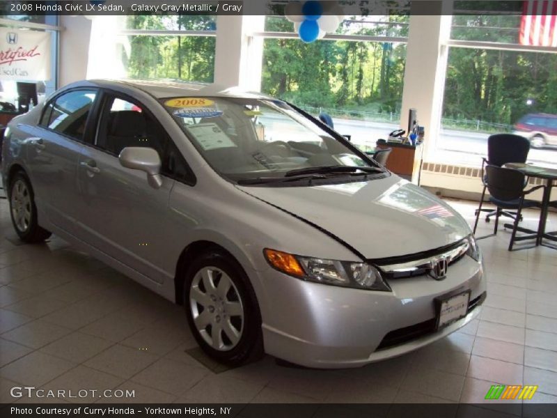 Galaxy Gray Metallic / Gray 2008 Honda Civic LX Sedan