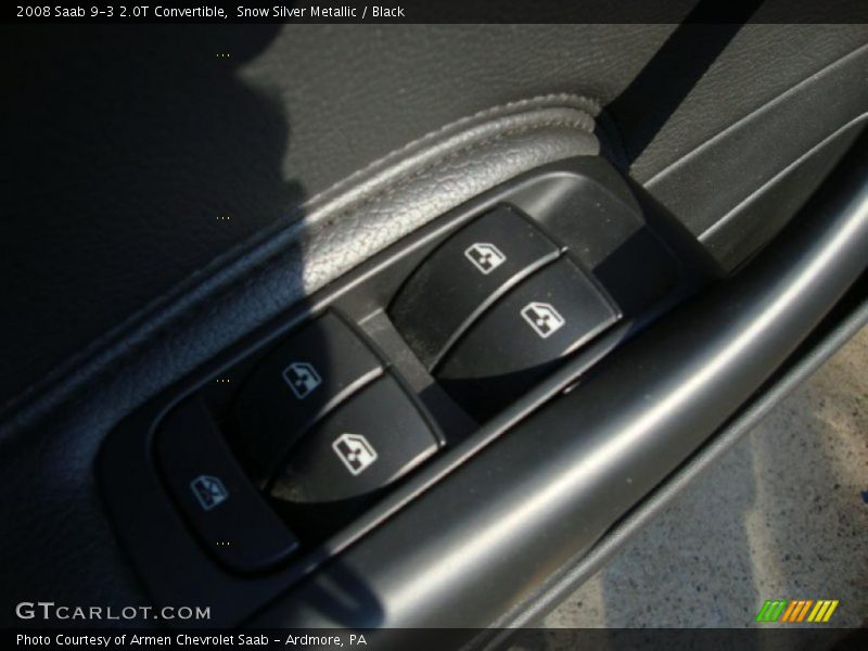 Snow Silver Metallic / Black 2008 Saab 9-3 2.0T Convertible
