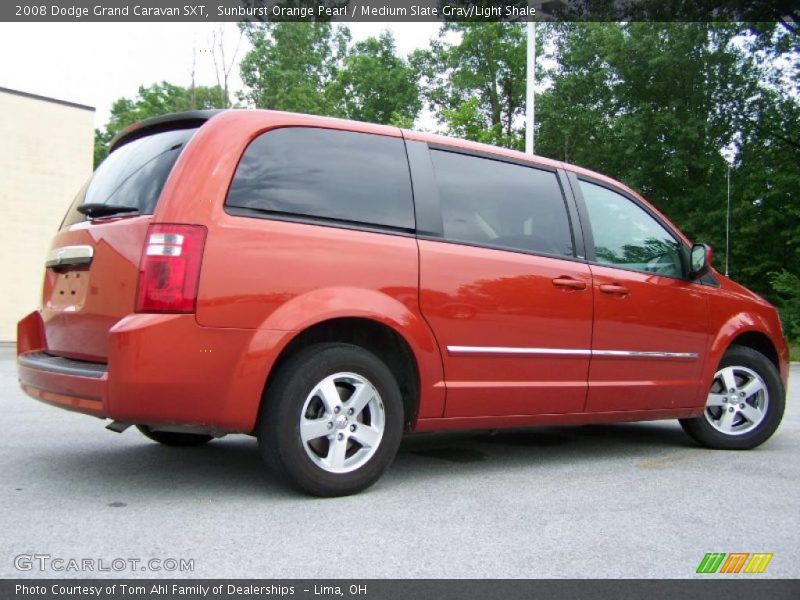 Sunburst Orange Pearl / Medium Slate Gray/Light Shale 2008 Dodge Grand Caravan SXT