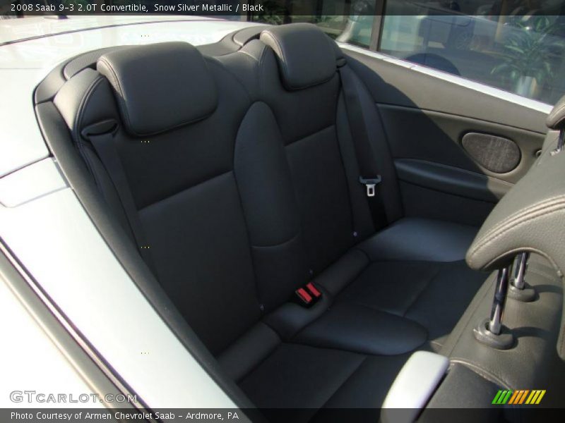 Snow Silver Metallic / Black 2008 Saab 9-3 2.0T Convertible