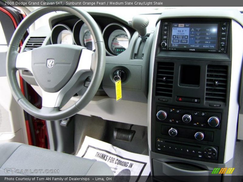 Sunburst Orange Pearl / Medium Slate Gray/Light Shale 2008 Dodge Grand Caravan SXT