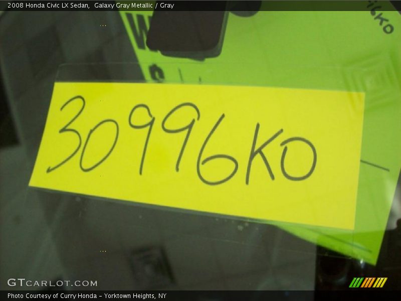 Galaxy Gray Metallic / Gray 2008 Honda Civic LX Sedan