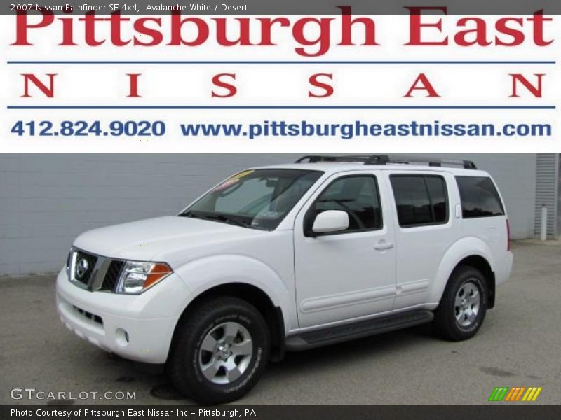 Avalanche White / Desert 2007 Nissan Pathfinder SE 4x4