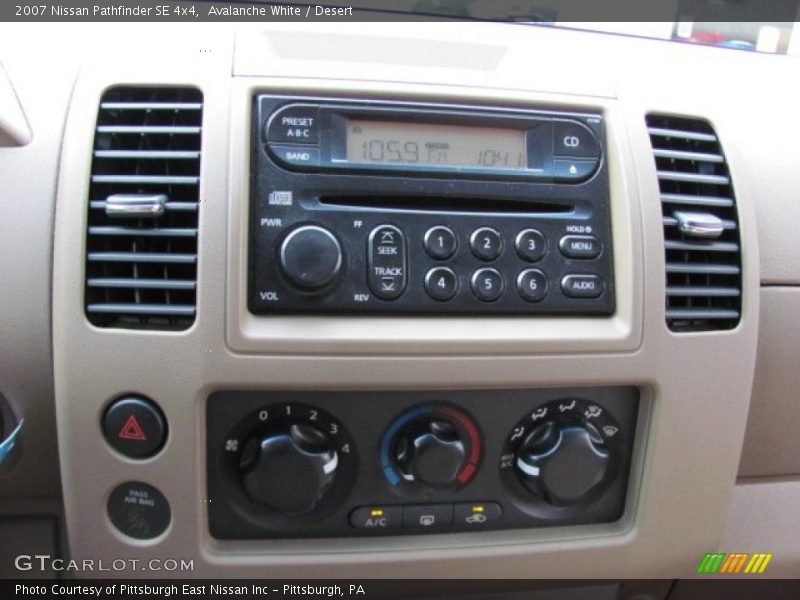 Avalanche White / Desert 2007 Nissan Pathfinder SE 4x4