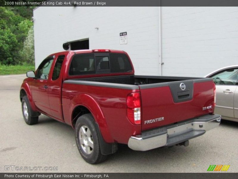 Red Brawn / Beige 2008 Nissan Frontier SE King Cab 4x4