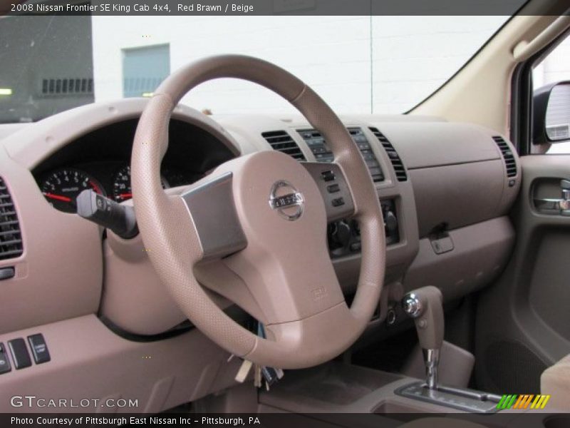 Red Brawn / Beige 2008 Nissan Frontier SE King Cab 4x4