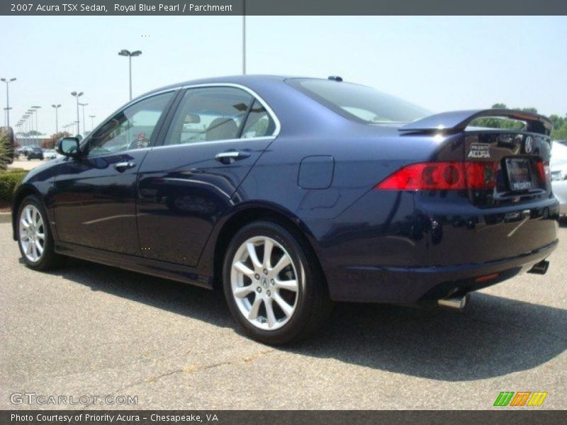 Royal Blue Pearl / Parchment 2007 Acura TSX Sedan