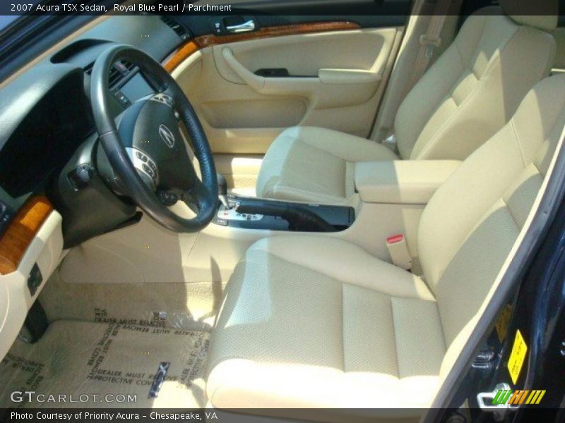 Royal Blue Pearl / Parchment 2007 Acura TSX Sedan